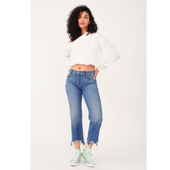 Free People Maggie Mid-Rise Jeans Indigo - Picture 2 of 7